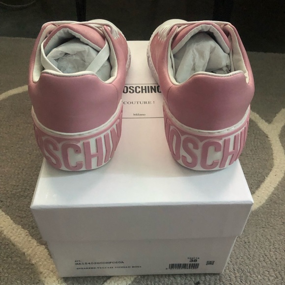 Moschino Shoes - Last One!! Moschino Pink Low Top Sneakers